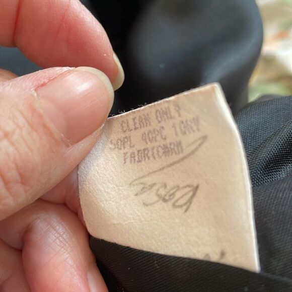 Emil Rutenberg tan & black cropped jacket with faux fur collar & cuffs - Picture 9 of 9